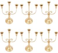 6x Chandelier de table Chandelier or
