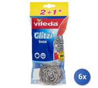 6X Chapeau En Acier Vileda 2+1 Pièces