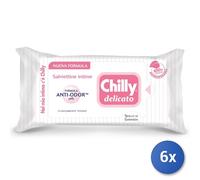 6X Chilly Délicat 12 Lingettes Intimes