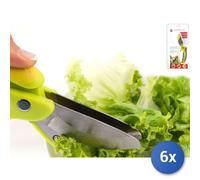 6X Ciseaux À Salade Inox Poignée Colorée Maison