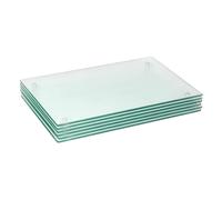 6x Clair 40cm x 30cm Sets de Table en Verre Cuisine À Manger Table à Dinner