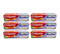 6X Colgate Max White Design Édition Crystal Mint Dentifrice (6X 75Ml)