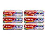 6X Colgate Max White Design Édition Crystal Mint Dentifrice (6X 75Ml)