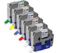 6x Compatible pour Ruban Brother 12mm P Touch TZe-231 TZe-131 TZe-431 TZe-531 TZe-631 TZe-731 Ruban Brother pour Etiqueteuse Brother PT-H105 H101C H110 H200 H100LB D400 D200 D600