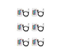 6X Contrôleur RVB DC5V USB 5V 24 Touches Télécommande RF Sans Fil pour Bandes Lumineuses COB SMD 3528 5050 RVB