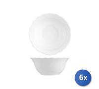 6x Coupelles En Verre Opale Trianon Blanc Cm12,5 Arc