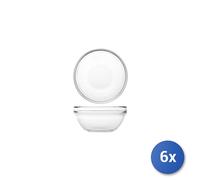 6X Coupelles En Verre Trempé Transparentes Empilables De 7 Cm
