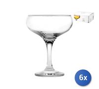 6X Coupes En Verre Modèle Bistro Champagne, 27Cl, Transparent