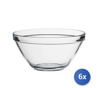 6X Coupes En Verre Pompei Empilables 17 Cm Bormioli Rocco