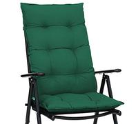 6X Coussin de Chaise avec Dossier Vert 41x37x5cm Coussin Fauteuil Galette Intérieur Extérieur - Jardin Maison