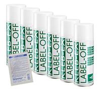 6x Cramolin KLEB-EX 400 ml Bombe aérosol - Dissolvant pour colle et étiquettes - 1341611 - Klebex - Enleveur d'étiquettes et de colle, avec 1 DEWEPRO® SingleScrubs inclus