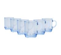 6x Duralex Marine 260ml Versailles Tasses à Café en Verre Cappuccino Thé Tasse