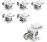 6X Embase Keystone Prise F-Module Connecteur pour Câble TV Satellite Prise F Standard-Montage Snap-in-Panneau de Brassage