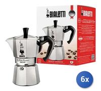 6X Ensemble Bialetti Moka Express 6 Tasses