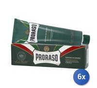 6X Ensemble Proraso Savon À Barbe En Tube Rafraîchissant 150 Ml
