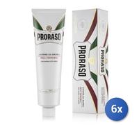 6X Ensemble Proraso Savon À Raser En Tube Peaux Sensibles 150 Ml