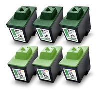 6X Eurotone Cartouches pour Lexmark Z640 Z601 Z33 remplace No 16/17 26/27 CMYK