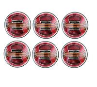 6x Feu Arrière Rond 12V 24V LED 5 Fonctions Feu Stop Feu de Position en Effet Néon Clignotant Feu de Recul Feu antibrouillard Feux Hamburger Camion Poids Lourd Remorque Fourgon Utilitaire Camping-car