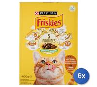 6x Friskies Chat Boîte 400 Grammes Poulet/Dinde/Olive