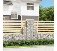 6x Gabions Treillis Galvanisé Clôture Murale de Jardin Bordure Patio vidaXL