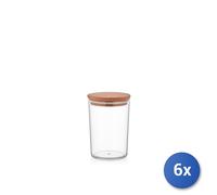 6X H&H Bocal Avec Couvercle Lt. 0,8