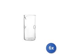 6X H&h Carafes Doigt En Verre Borosilicate Lt 0,32