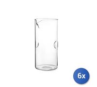 6X H&h Carafes Doigt En Verre Borosilicate Lt 0,71