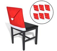 6x Housses pour Chaises en Forme de Père Noël Couverture Decoration vidaXL