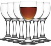 6x Klar 55ml Misket Sherry Glasses - Petit Porto Brandy Vodka Liqueur Vin de dessert Boire Ensemble de verres à liqueur avec tronc - de LAV