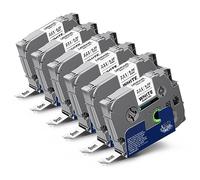 6x Labelwell 9mm x 8m Ruban Étiquettes pour Brother TZe-221 TZe221 TZ-221 TZ Tape Cassette pour Brother P-touch Étiqueteuse PT-1000 PT-E100 H105 H107 H107 1010 PT1010 PT-P300BT D200, Noir sur Blanc