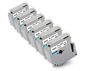6x Labelwell Ruban Compatible M-K231 pour Brother 12mm MK231 MK231BZ MK231s M-K231s Noir sur Blanc Label Tape Cassette pour Brother P-touch PT-M95 PT-55 PT-65 PT-70 PT-80 PT-85 PT-90 PT-100 PT-110