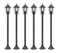 6x Lampe de Jardin à Piquet E27 Aluminium Vert Foncé Éclairage Terrasse vidaXL