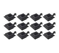 Lampe Solaire À Led Carrée D'extérieur 6 Pcs 12 Cm Noir Noir