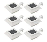 6x Lampe Solaire à LED Carrée d'Extérieur 12 cm Blanc Lampe de Jardin vidaXL
