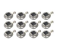 6x Lampe Solaire à LED Ronde d'Extérieur 12 cm Blanc Lampe de Jardin vidaXL