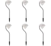 6x Lampes à LED Solaires de Jardin 9x7,8x29,5 cm Eclairage Extérieur vidaXL