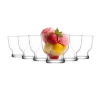 6x LAV 240ml Petit Bols à Glace en Verre Coupe Glacée aux Fruits Dessert Plats