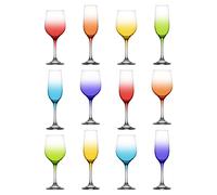 6x LAV 395ml Fame Ensemble de Verres à Pied Couleurs Complètes Fête Gobelet