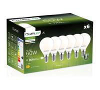 6x LED-Lampe E14 Kugel P45 7W = 60W 806lm 4000K Neutral 360° FILAMENT LUMILED