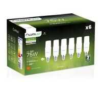 6x LED-Lampe E14 Röhrenform T37 10W = 75W 1055lm 4000K Neutral 200° LUMILED