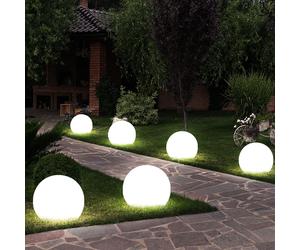 6x LED lampes à boule solaire éclairage de jardin terrasses extérieures plug lumières de pointe de terre