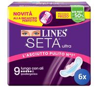 6X Lignes Soie Ultra Longues Ailes 9 Pièces Absorbantes Fabriquées En Italie