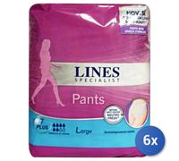 6X Lignes Spécialistes Pour Incontinence Pantalons Plus Grand 7 Pièces