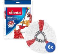 6X Lot De Mop Vileda Turbo Rechange Smart 2En1