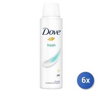 6X Lot Dove Déodorant Spray 150 Fresh
