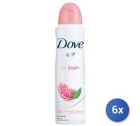 6X Lot Dove Déodorant Spray 150 Go Fresh Grenade