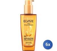 6X Lot L'Oréal Paris Elvive Huile Extraordinaire Cheveux Normaux, 100 Ml