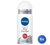 6X Lot Nivea Déodorant Roll-On Dry Confidence Femme