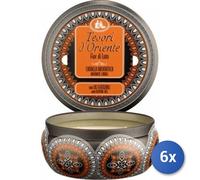 6X Lot Trésors D'Orient Fleur De Lotus, 200G Bougie Aromatique