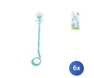6X Lulabi Attache-Sucette Chat Bleu, Plastique